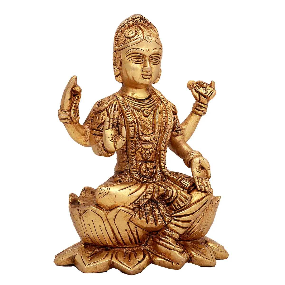 Bala Tripura Sundari - 6 x 5 Inches | Antique Brass Statue/ Bala Tripura Idol for Pooja/ 1.560 Kgs Approx - Image 3