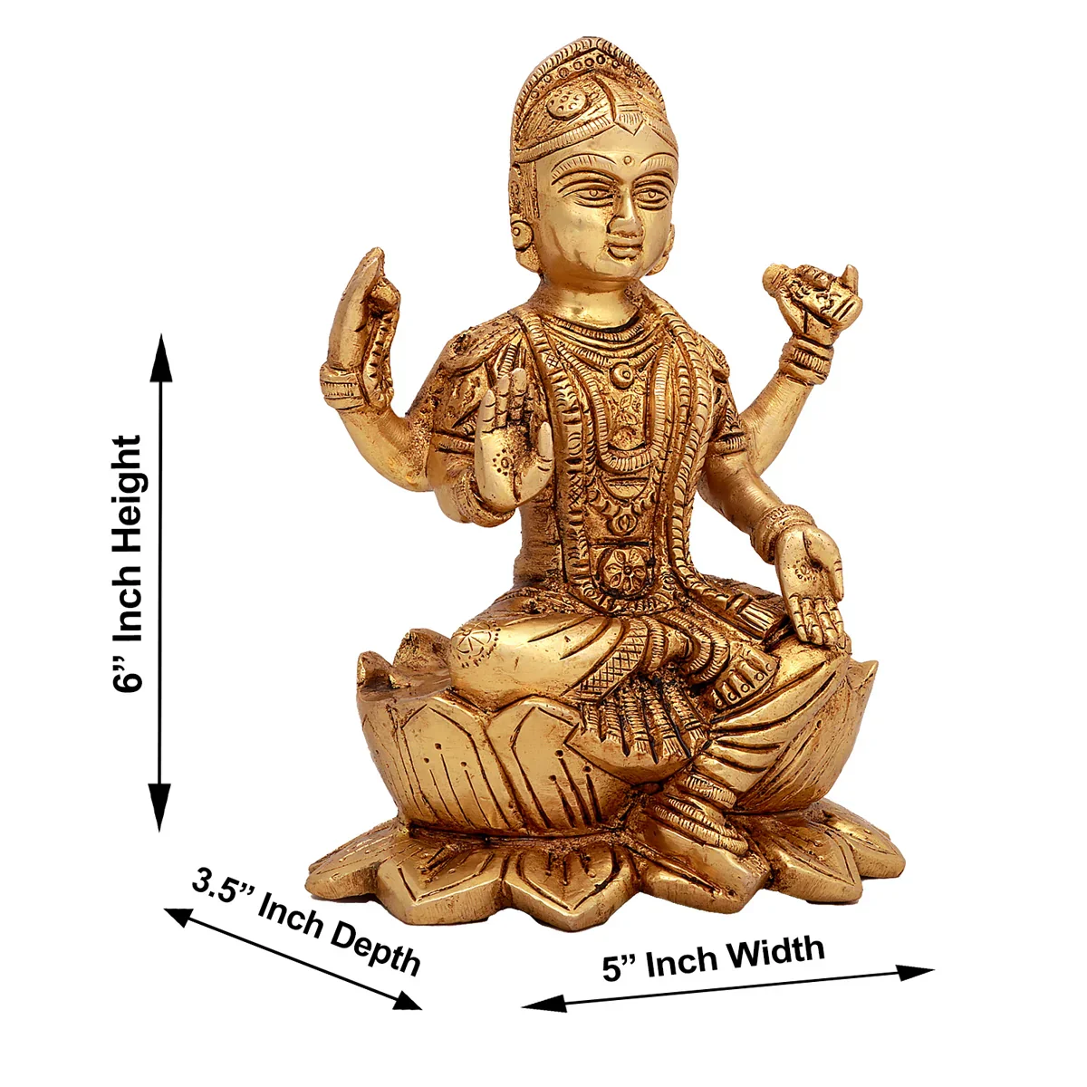 Bala Tripura Sundari - 6 x 5 Inches | Antique Brass Statue/ Bala Tripura Idol for Pooja/ 1.560 Kgs Approx - Image 4