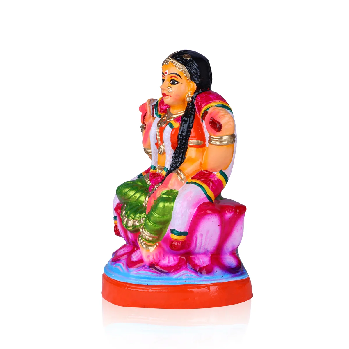 Bala Tripura Sundari Clay Golu Bommai - 10 x 5.5 Inches | Giri Golu Doll/ Navaratri Golu Bomma/Gombe/Bommai - Image 2