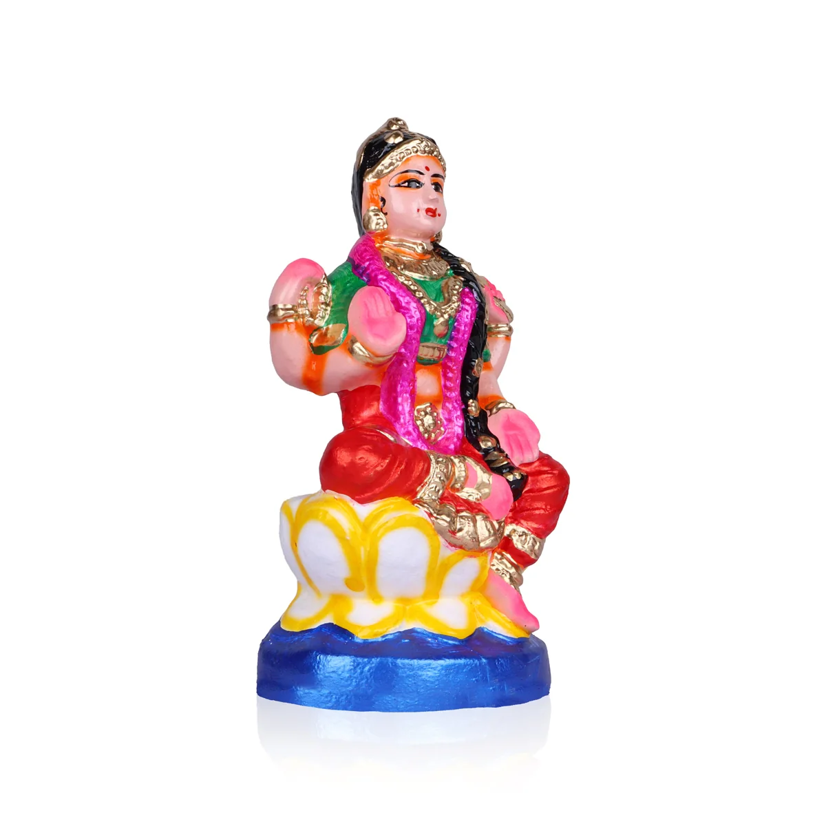 Bala Tripura Sundari Clay Golu Bommai - 8 x 4 Inches | Giri Golu Doll/ Navaratri Golu Bomma/Gombe/Bommai - Image 2