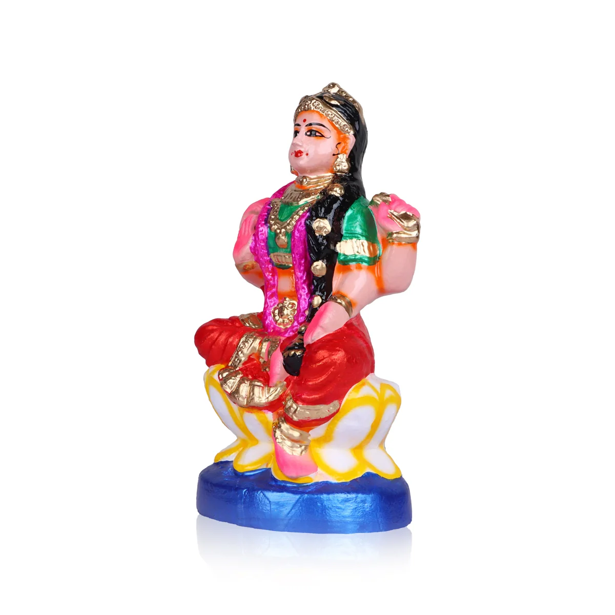 Bala Tripura Sundari Clay Golu Bommai - 8 x 4 Inches | Giri Golu Doll/ Navaratri Golu Bomma/Gombe/Bommai - Image 3