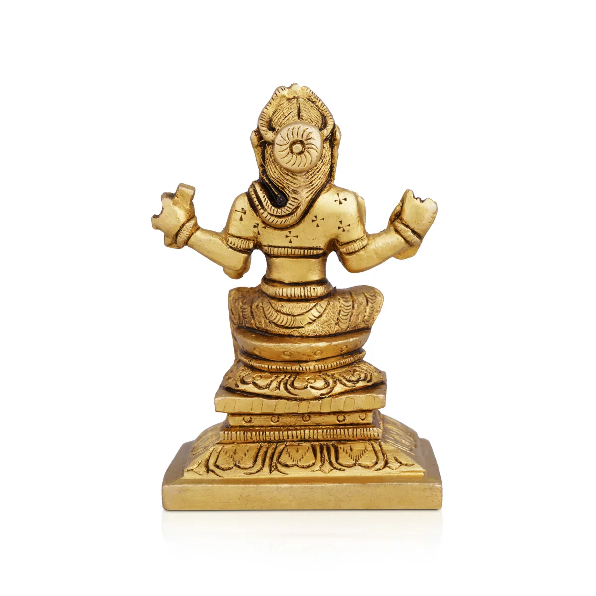 Bala Tripura Sundari Idol - 3.5 x 2.5 Inches | Antique Brass Idol/ Balambigai Statue for Pooja/ 400 Gms Approx - Image 4