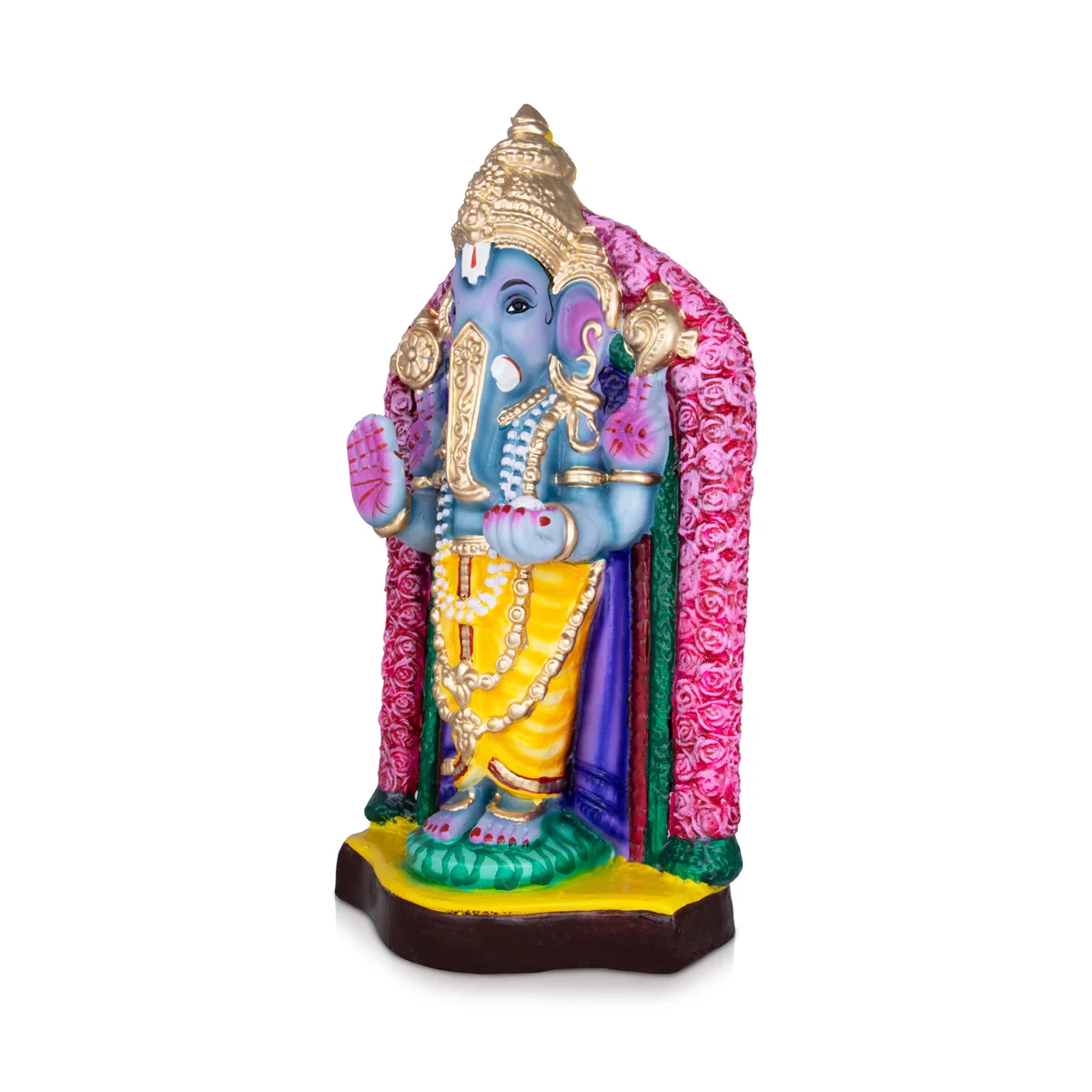 Balaji Ganesh Paper Mache Golu Bommai - 15 x 5 Inches | Giri Golu Doll/ Ganesh Chaturthi Decor/Gombe/Bommai - Image 5