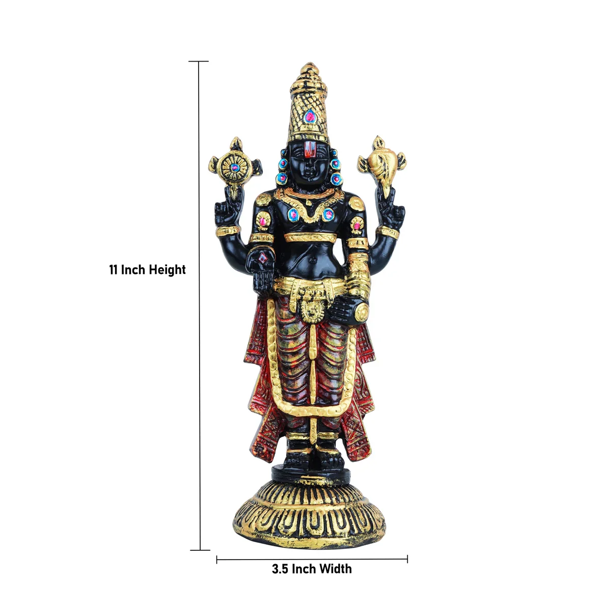 Balaji Murti - 11 Inches | Balaji Statue/ Resin Balaji Idol for Home - Image 5