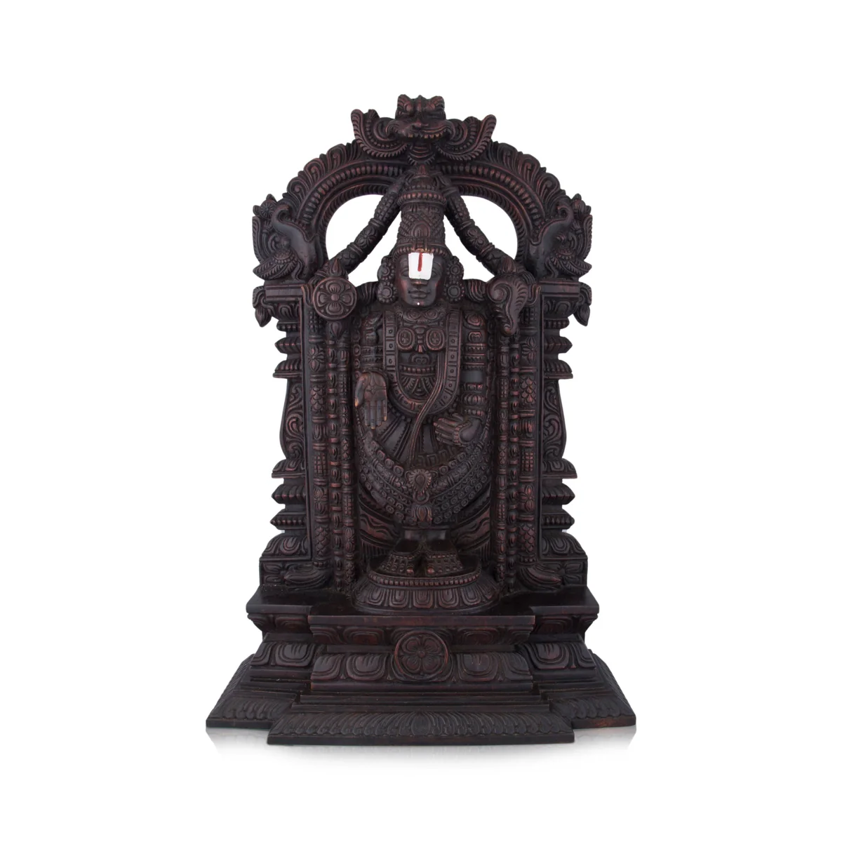 Balaji Murti - 26 x 18 Inches | Wooden Statue/ Venkateswara Idol for Pooja - Image 3