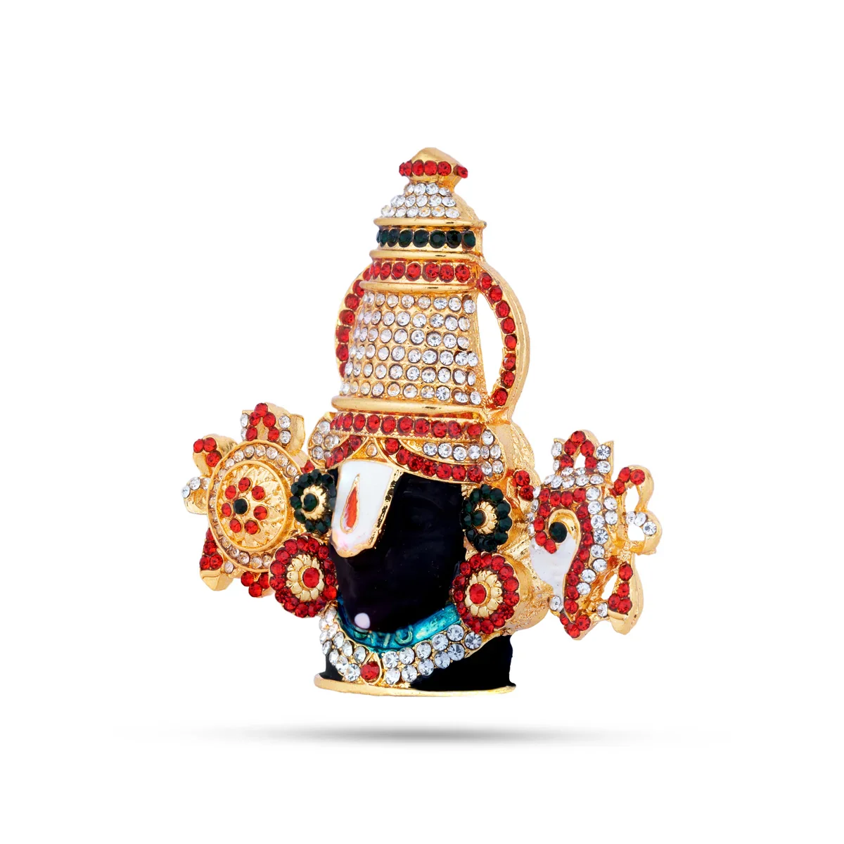 Balaji Murti - 3 x 3 Inches | Stone Balaji Statue/ Stone Tirupati Balaji Idol for Car Decor - Image 3
