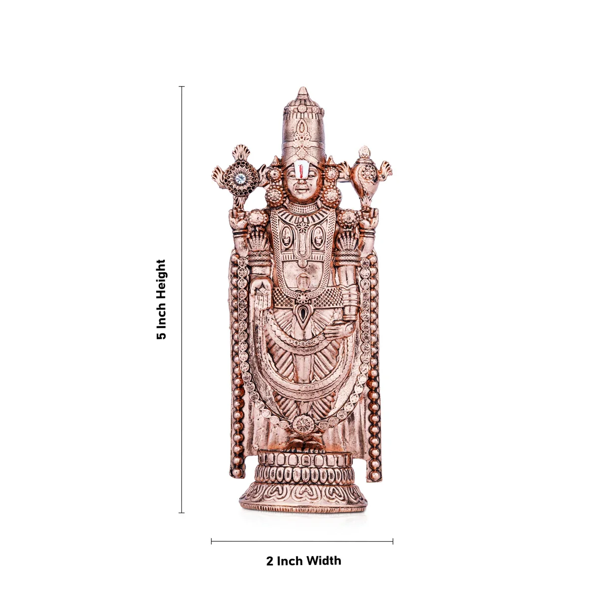 Balaji Murti - 5 x 2 Inches | Balaji Statue/ Tirupati Balaji Idol for Pooja - Image 5