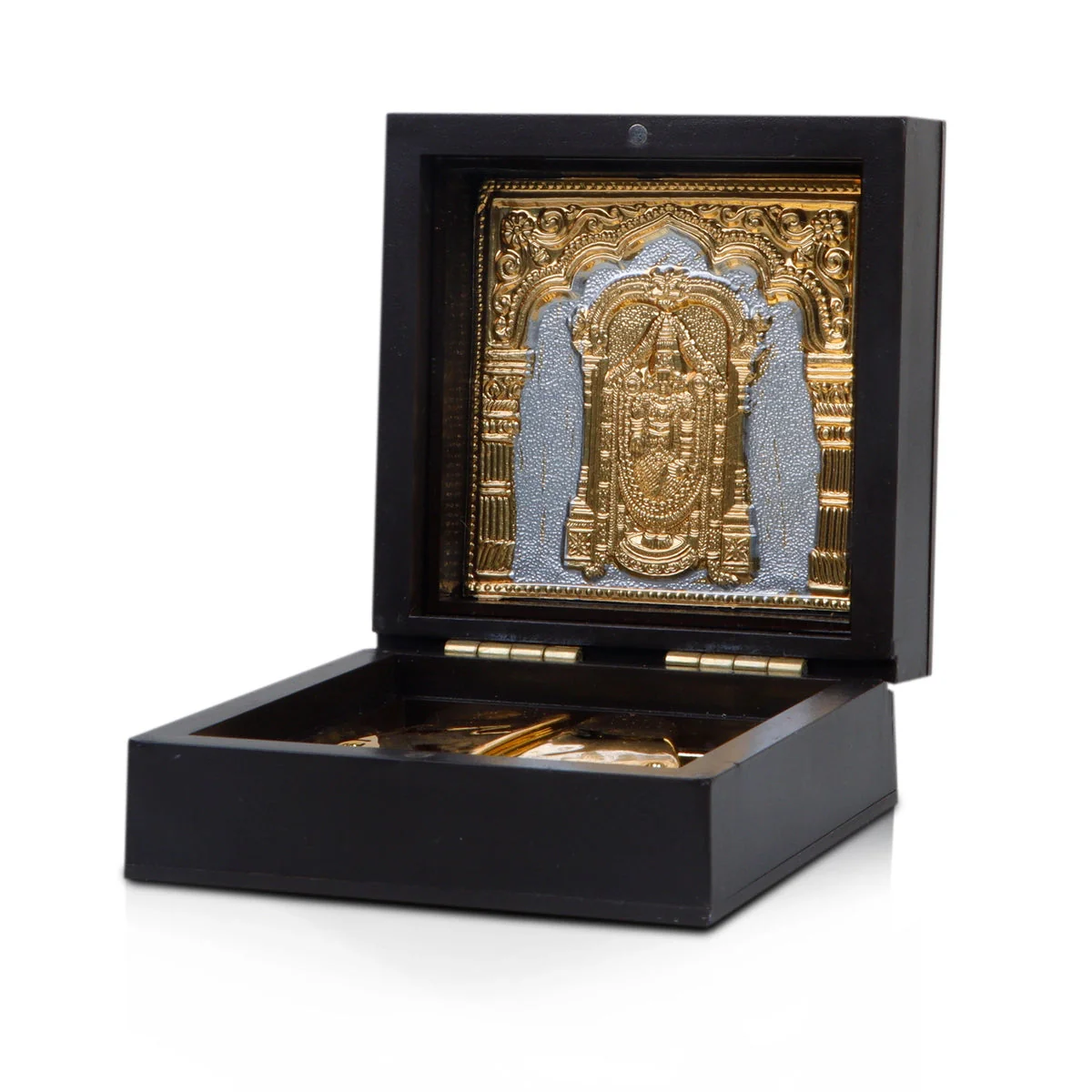 Balaji Murti Design Pooja Box - 4 X 3 X 3 Inches | Puja Box/ Charan Paduka Box For Pooja & Devotional Gifting - Image 3
