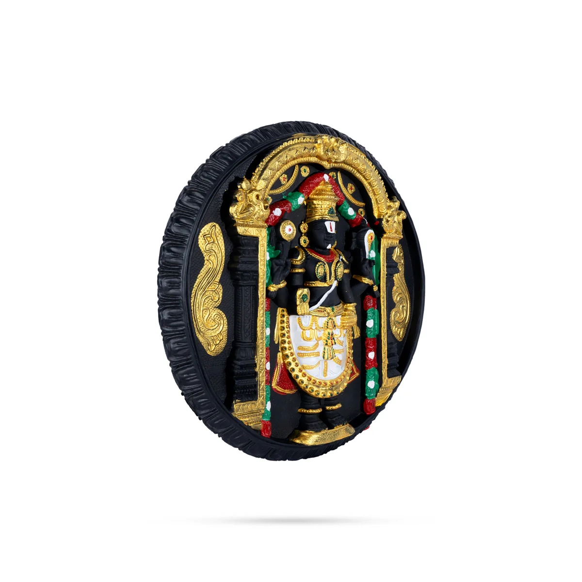 Balaji Murti Design Wall Hanging - 14.5 Inches | Wall Decor/ Plastic Perumal Design Wall Hanger for Living Room - Image 4