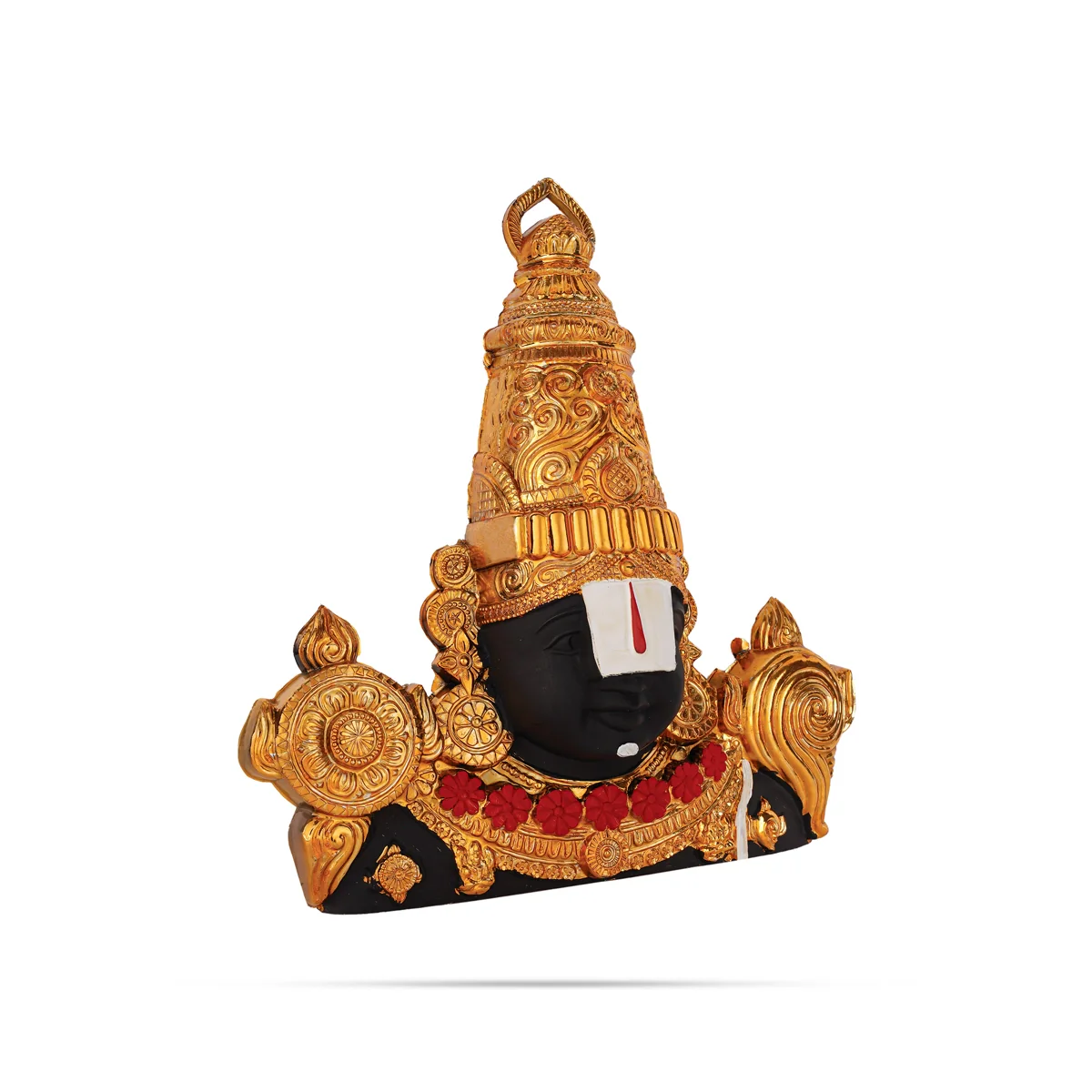 Balaji Murti Head Wall Hanging - 13 X 12.5 Inches | Gold Wall Hanger/ Plastic Wall Decoration For Home - Image 3