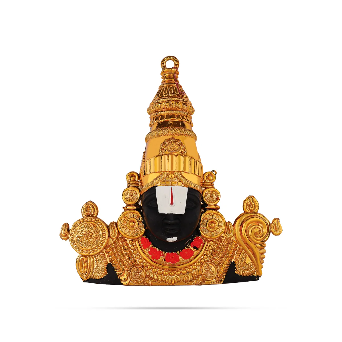 Balaji Murti Head Wall Hanging - 15.5 X 14.5 Inches | Gold Colour Wall Hanger/Plastic Wall Decoration For Home