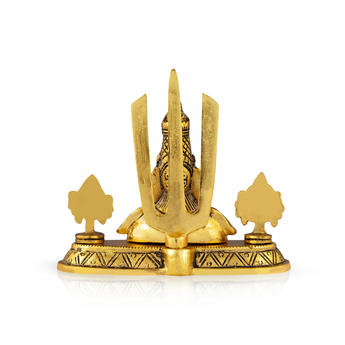 Balaji Murti With Namam Shankh Chakram - 6 x 7 Inches | Gold Polish & Aluminium Vishnu Sangu Chakram for Home - Image 5