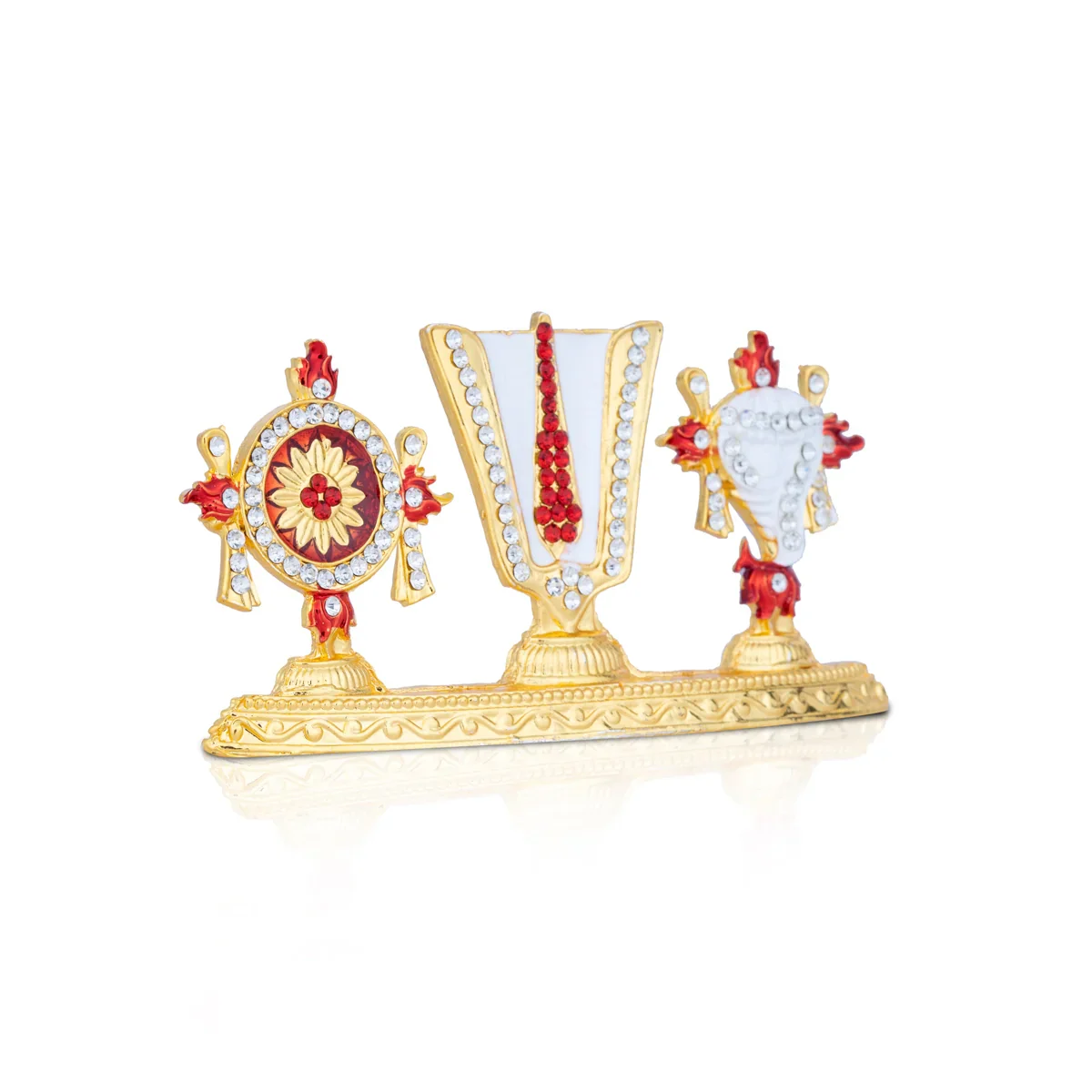 Balaji Namam Shank Chakra Statue - 2.5 x 4.5 Inches | Stone Namam Shank Chakra for Home - Image 2