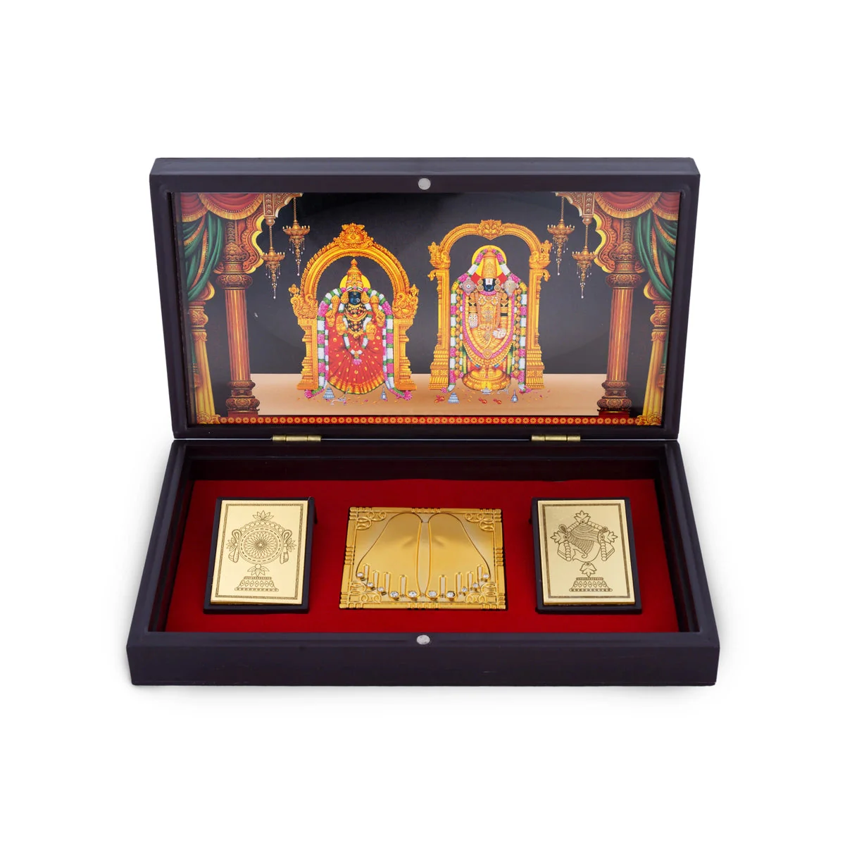 Balaji Padmavati Design Frame Charan Paduka Box- 2 X 8.5 X 5 Inches | Pooja Box For Pooja & And Divine Gifting - Image 3