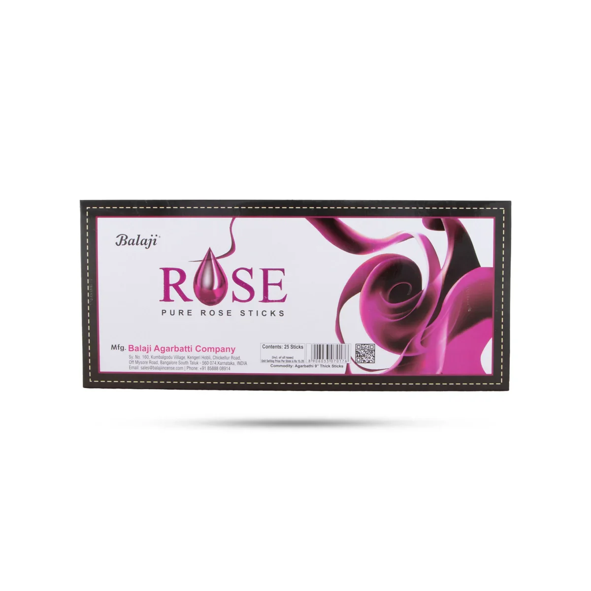 Balaji Rose Pure Rose Incense Sticks - 25 Pcs | Agarbatti/ Agarbathi for Pooja - Image 2