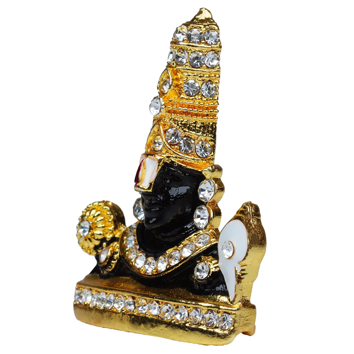 Balaji Statue - 2 x 1.5 Inches | Multicolour Stone Lord Venkateswara Idol for Car Decor - Image 5
