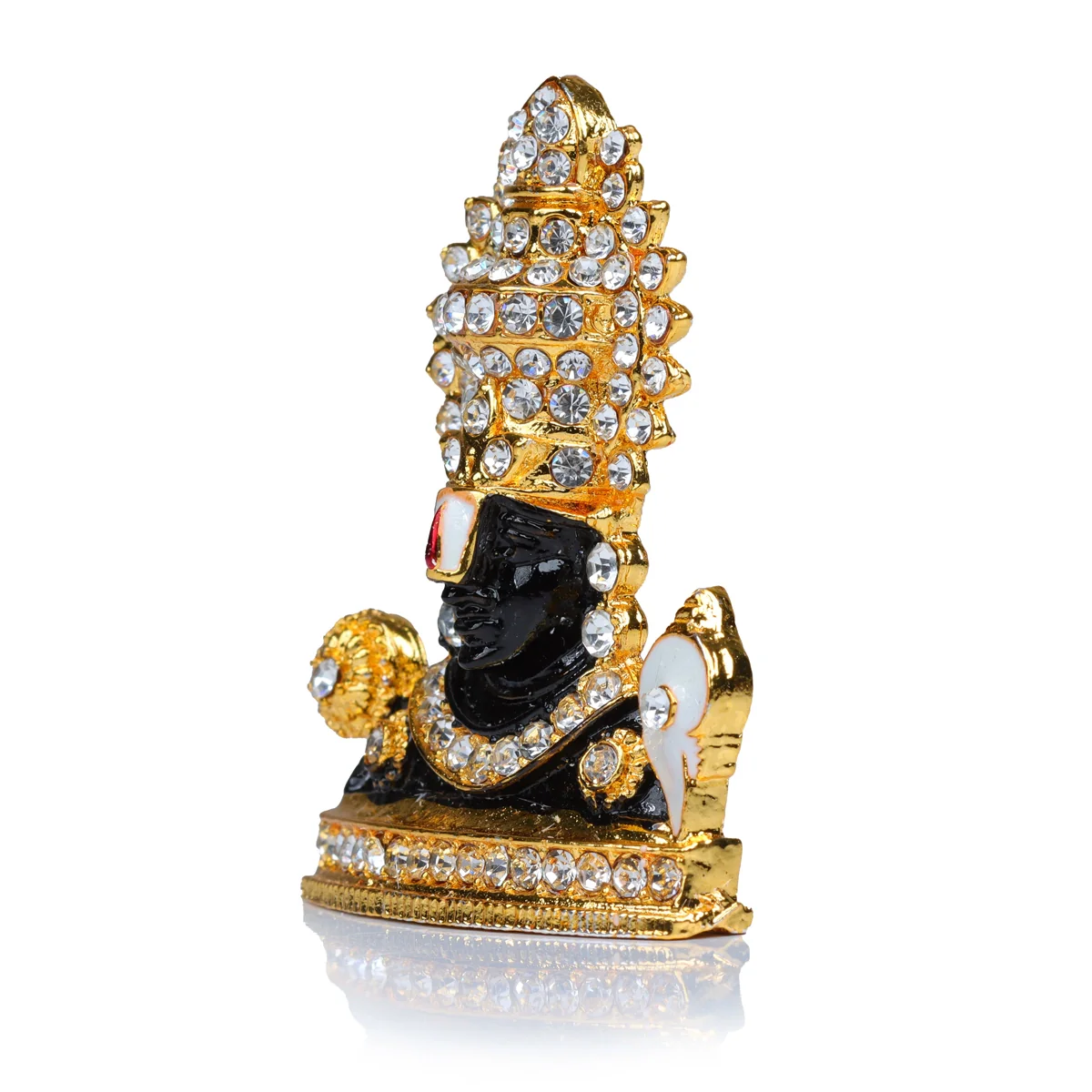 Balaji Statue - 2 x 1.5 Inches | White Stone Lord Venkateswara Idol for Car Decor - Image 4