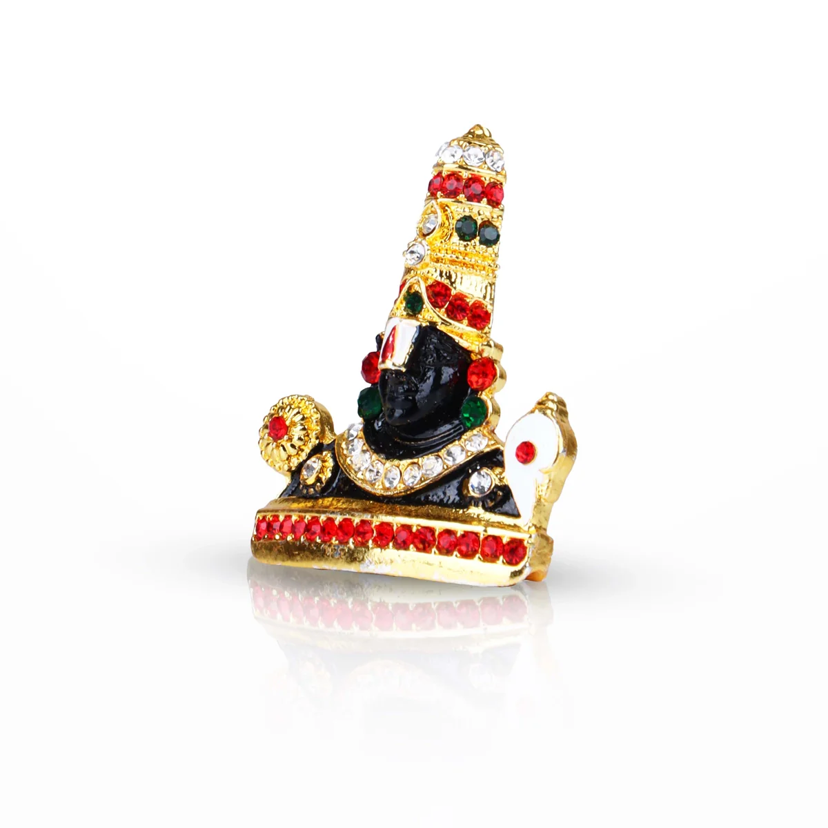 Balaji Statue - 2 x 1.5 Inches | Multicolour Stone Lord Venkateswara Idol for Car Decor - Image 3