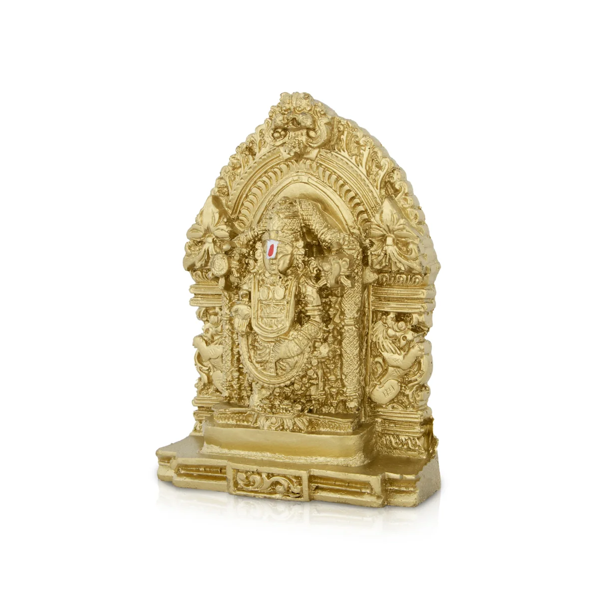 Balaji Murti With Arch - 4.5 x 3.25 Inches | Resin Statue/ Balaji Idol/ Venkateswara Swamy Idol for Pooja - Image 2
