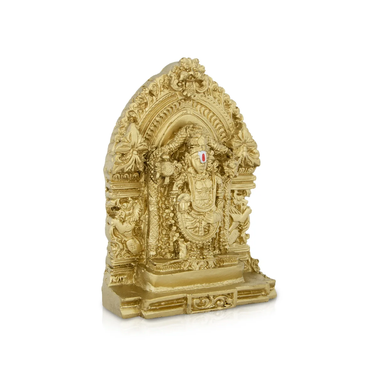 Balaji Murti With Arch - 4.5 x 3.25 Inches | Resin Statue/ Balaji Idol/ Venkateswara Swamy Idol for Pooja - Image 3