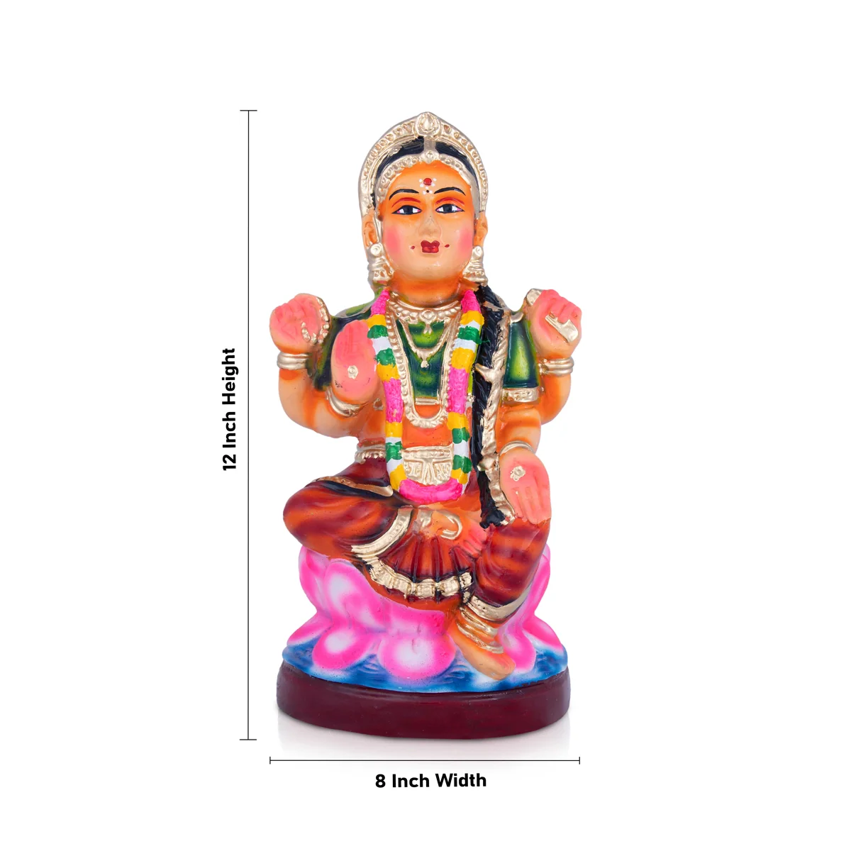 Balambigai Paper Mache Golu Bommai - 12 x 8 Inches | Giri Golu Doll/ Navaratri Golu Bomma/Gombe/Bommai - Image 3