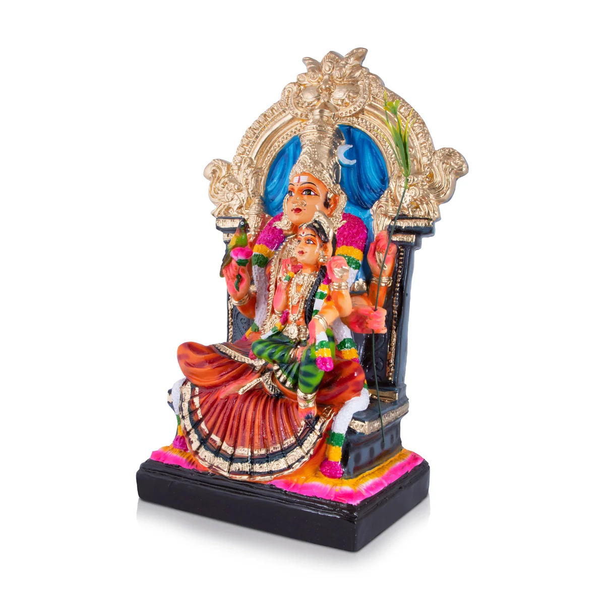 Balambigai Sitting On Kamakshi Paper Mache Golu Bommai - 22 x 14 Inches | Giri Golu Doll/ Navaratri Golu Bomma - Image 3