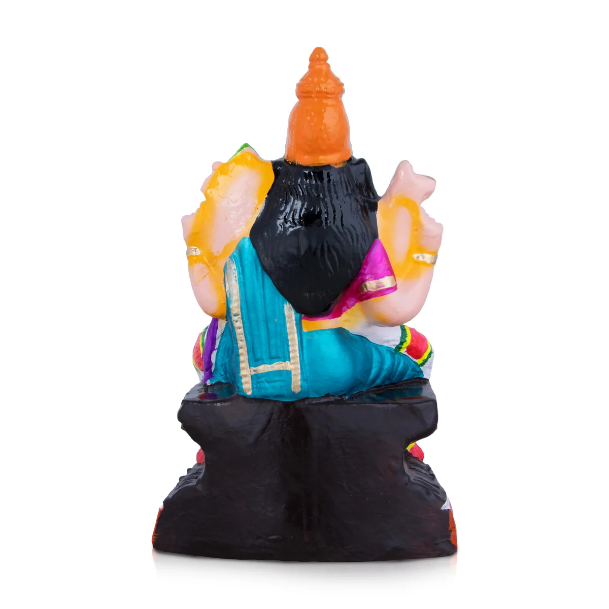 Balambigai Sitting On Thiripurasundari Clay Golu Bommai - 12 X 7 Inches | Navaratri Golu Gombe/ Giri Golu Doll - Image 5