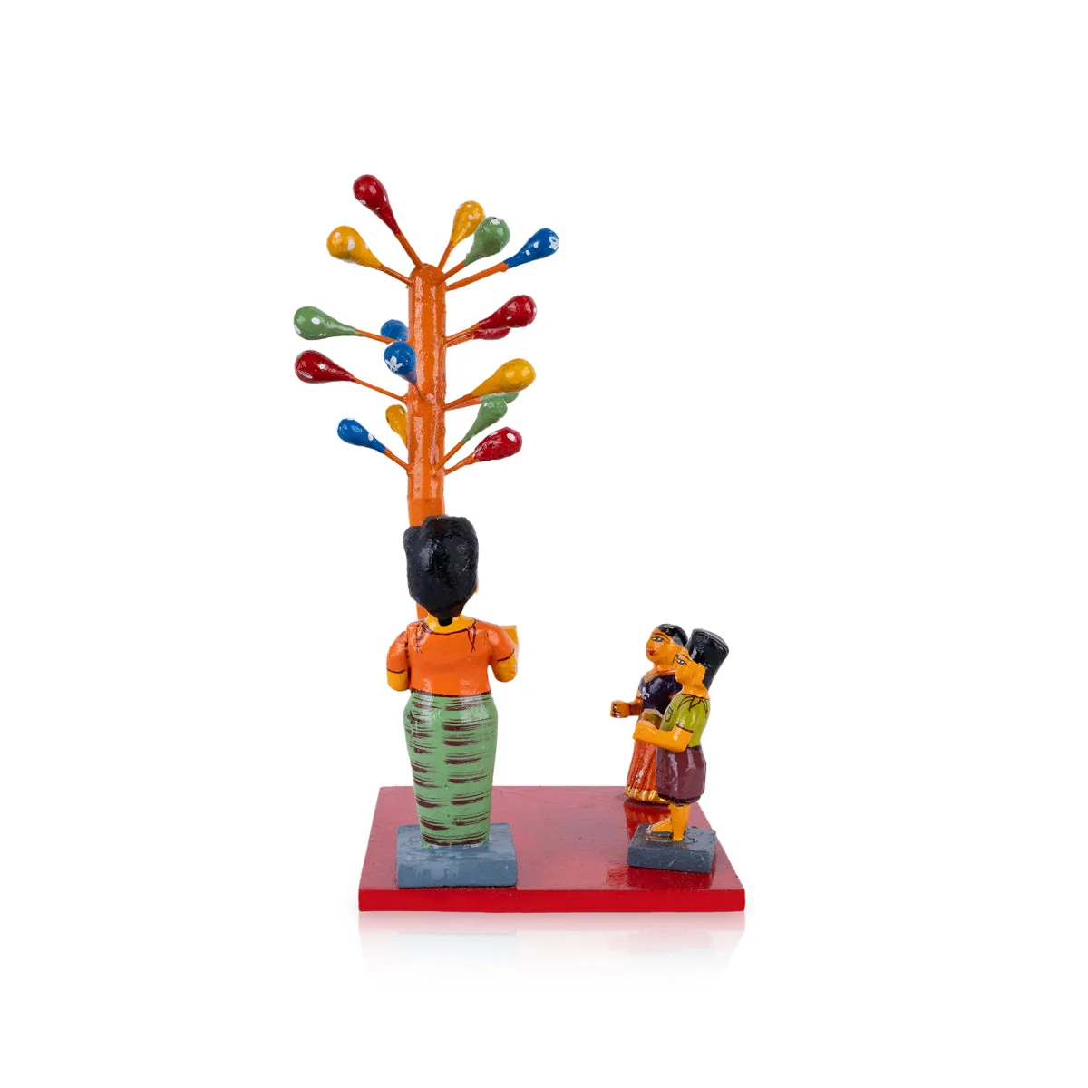 Balloon Seller Kondapalli Toy - 10 X 5.25 Inches | Handmade Showpiece/ Wooden Statue For Golu Display & Gifting - Image 4