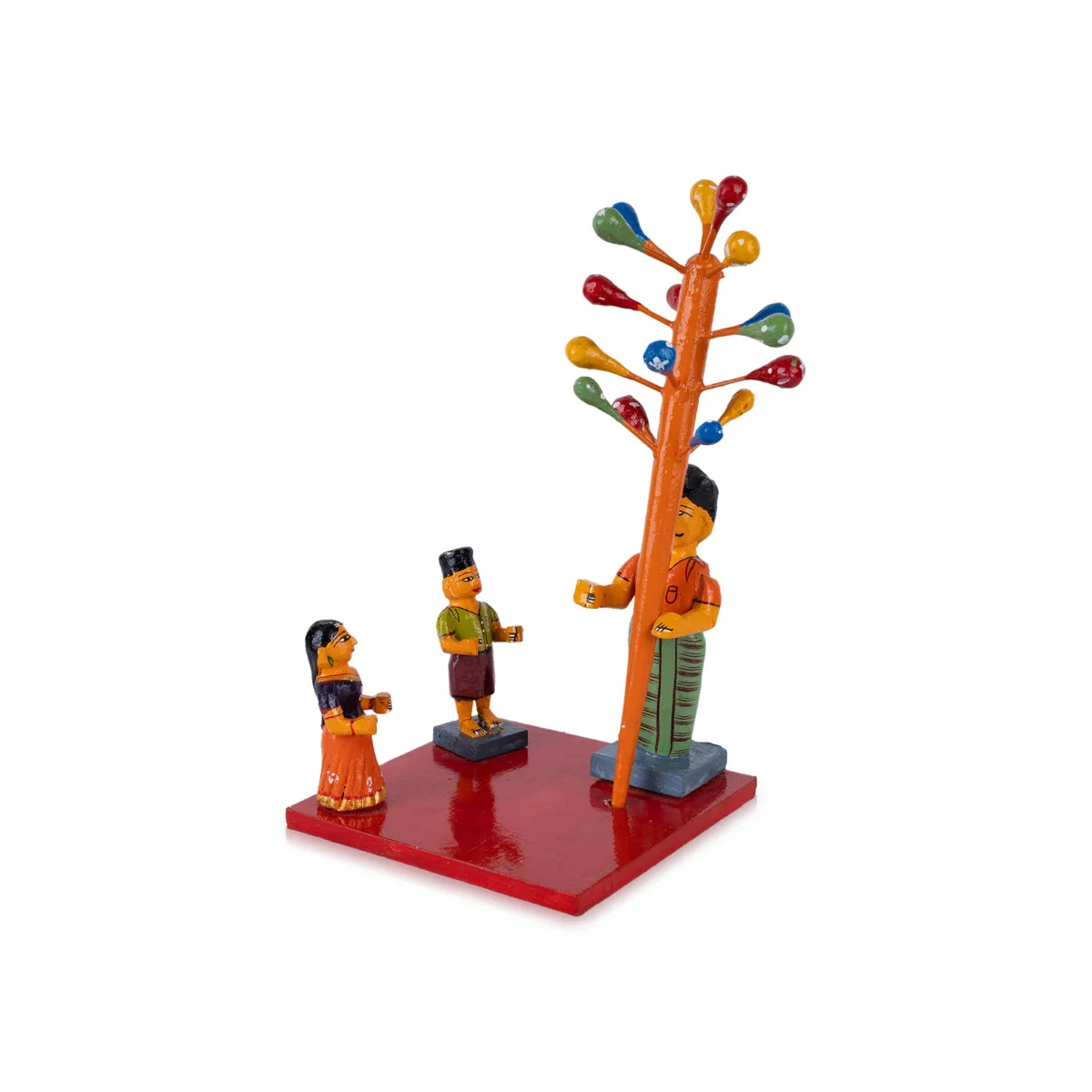 Balloon Seller Kondapalli Toy - 10 X 5.25 Inches | Handmade Showpiece/ Wooden Statue For Golu Display & Gifting - Image 5