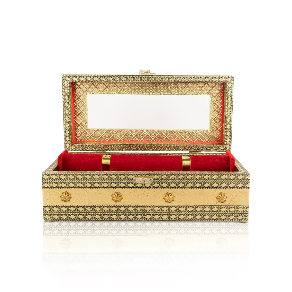 Bangle Box - 4 x 11 Inches | Bangle Storage Box/ Chudi Box/ Gold Polish Designing Bangle Organizer Box for Women - Image 2