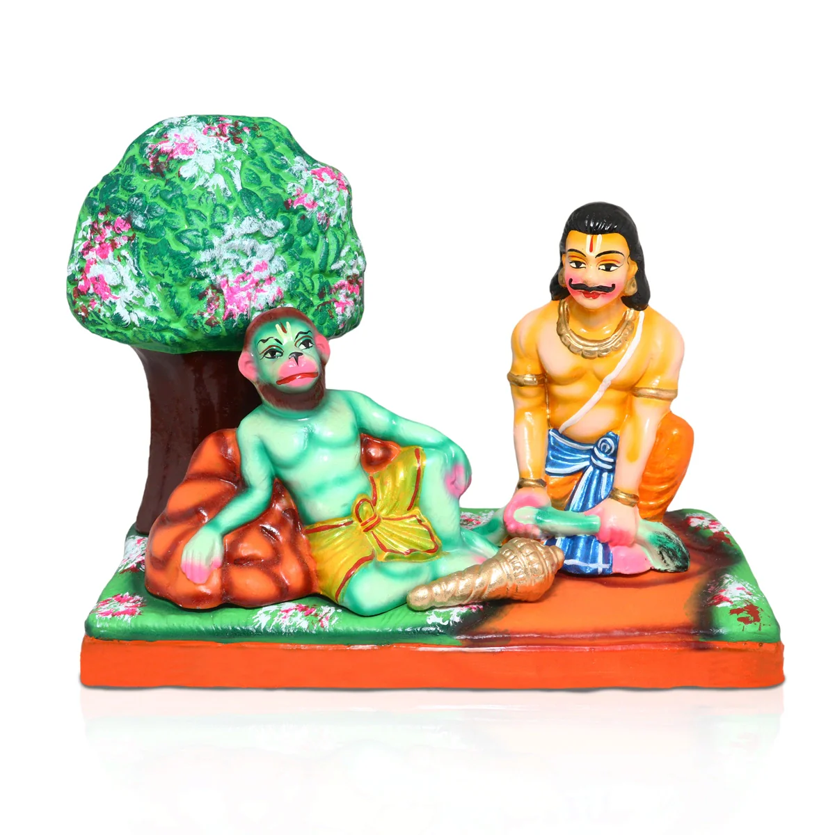 Beema Shena Karvam Clay Golu Bommai Set- 8 X 5 Inches | Navaratri Golu Gombe/Giri Golu Doll/Navratri Decoration - Image 3