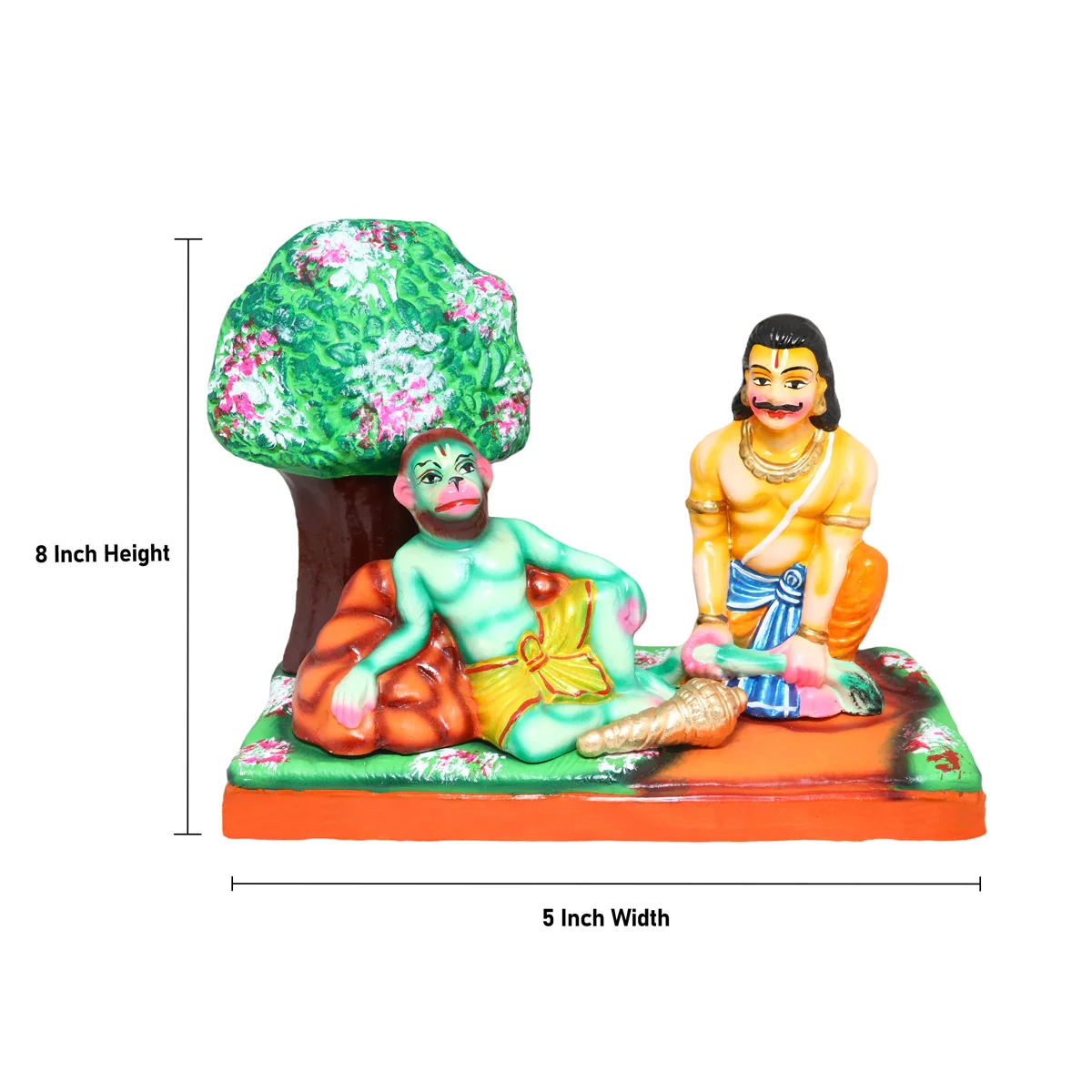 Beema Shena Karvam Clay Golu Bommai Set- 8 X 5 Inches | Navaratri Golu Gombe/Giri Golu Doll/Navratri Decoration - Image 4