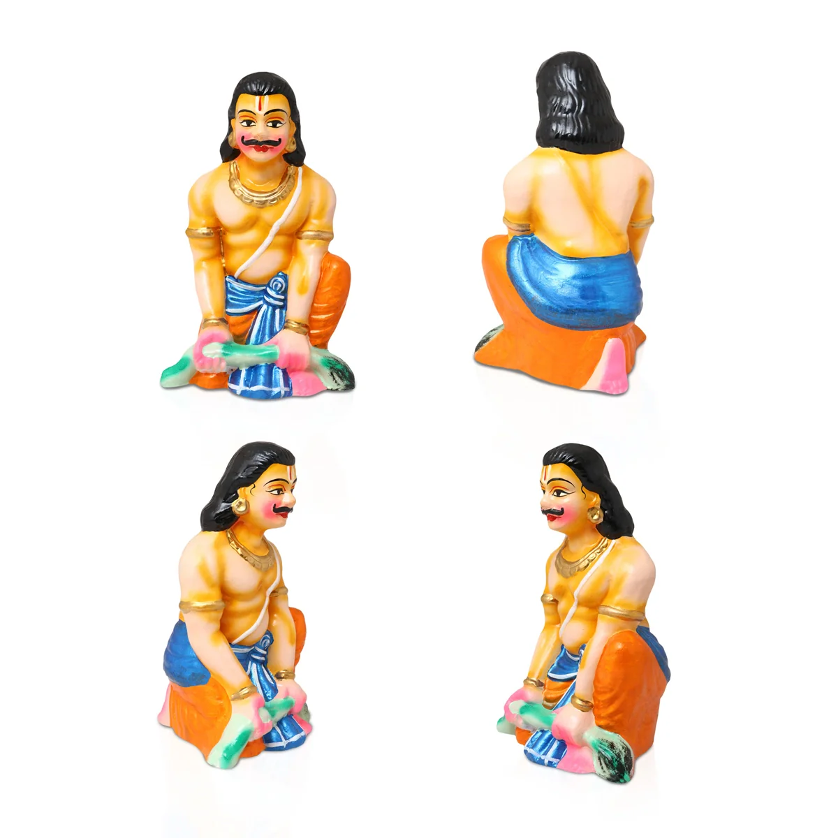 Beema Shena Karvam Clay Golu Bommai Set- 8 X 5 Inches | Navaratri Golu Gombe/Giri Golu Doll/Navratri Decoration - Image 6