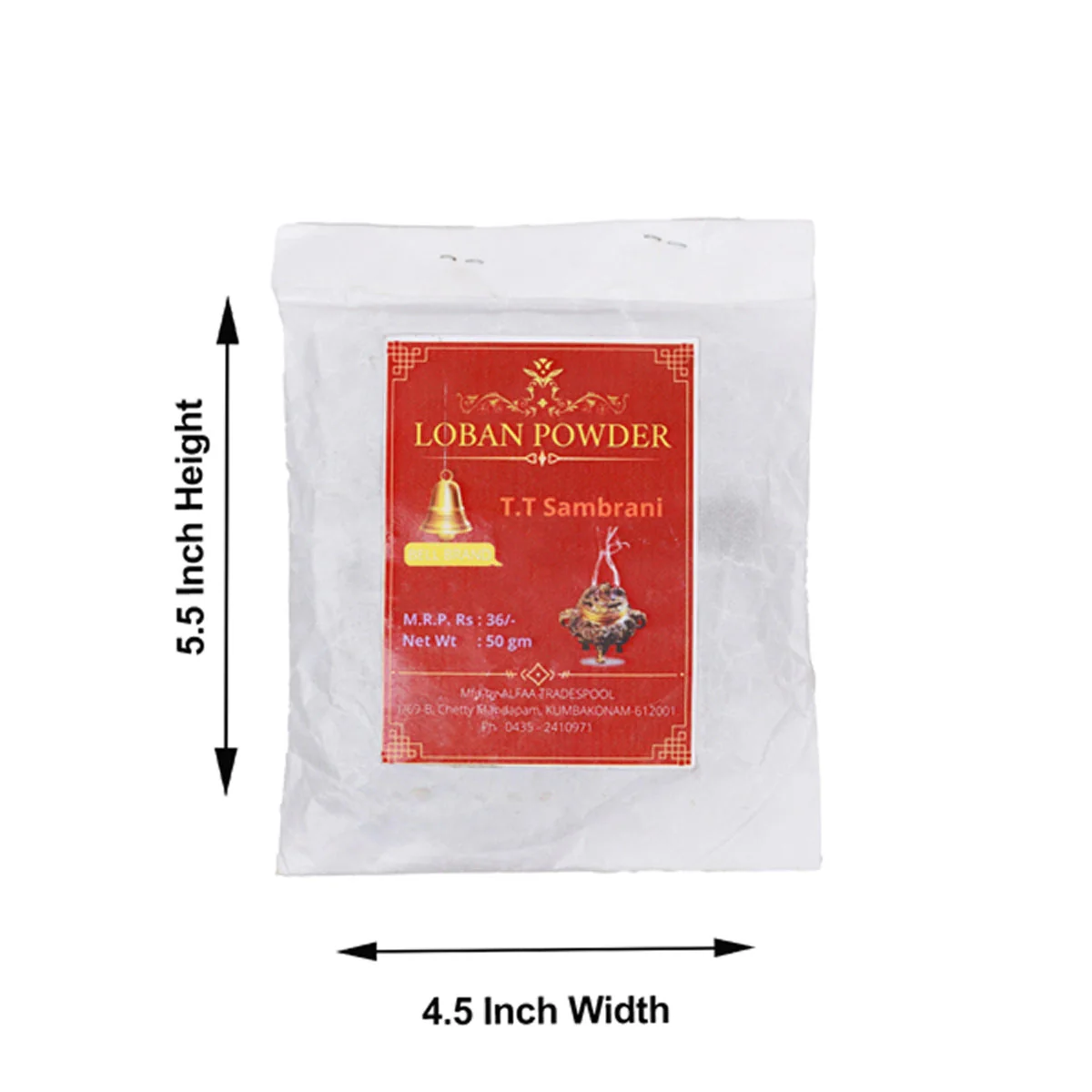 Bell TT Loban Sambrani Powder - 50 Gms | Guggal Powder/ Dhoop Powder/ Loban Powder For Pooja - Image 4