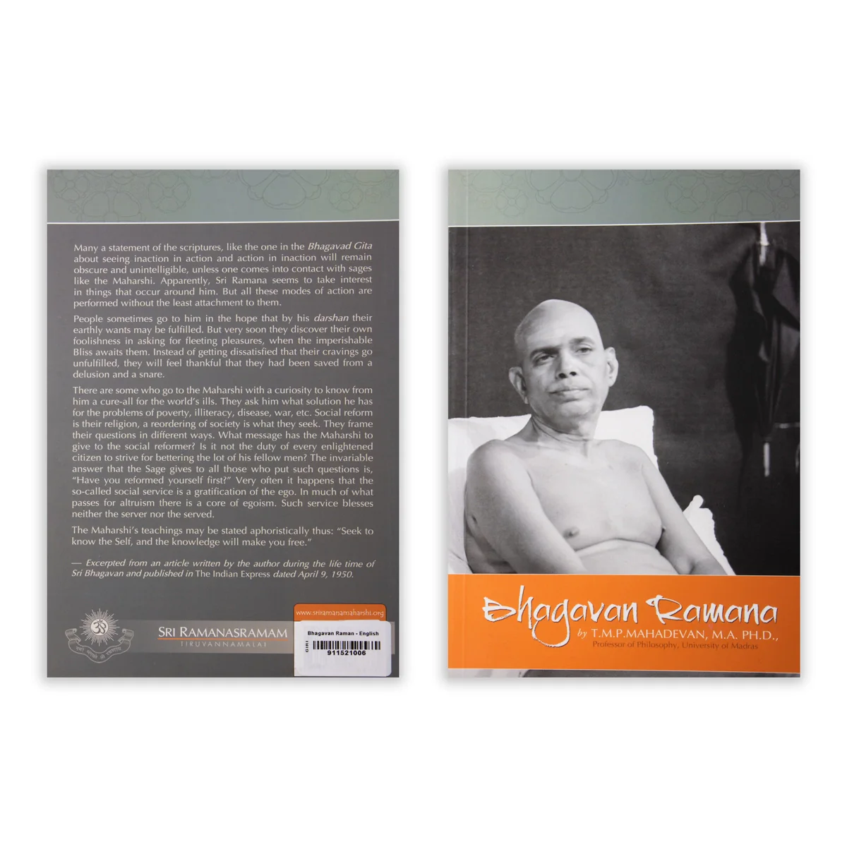 Bhagavan Ramana - English | by T. M. P. Mahadevan/ Philosophical Book - Image 2