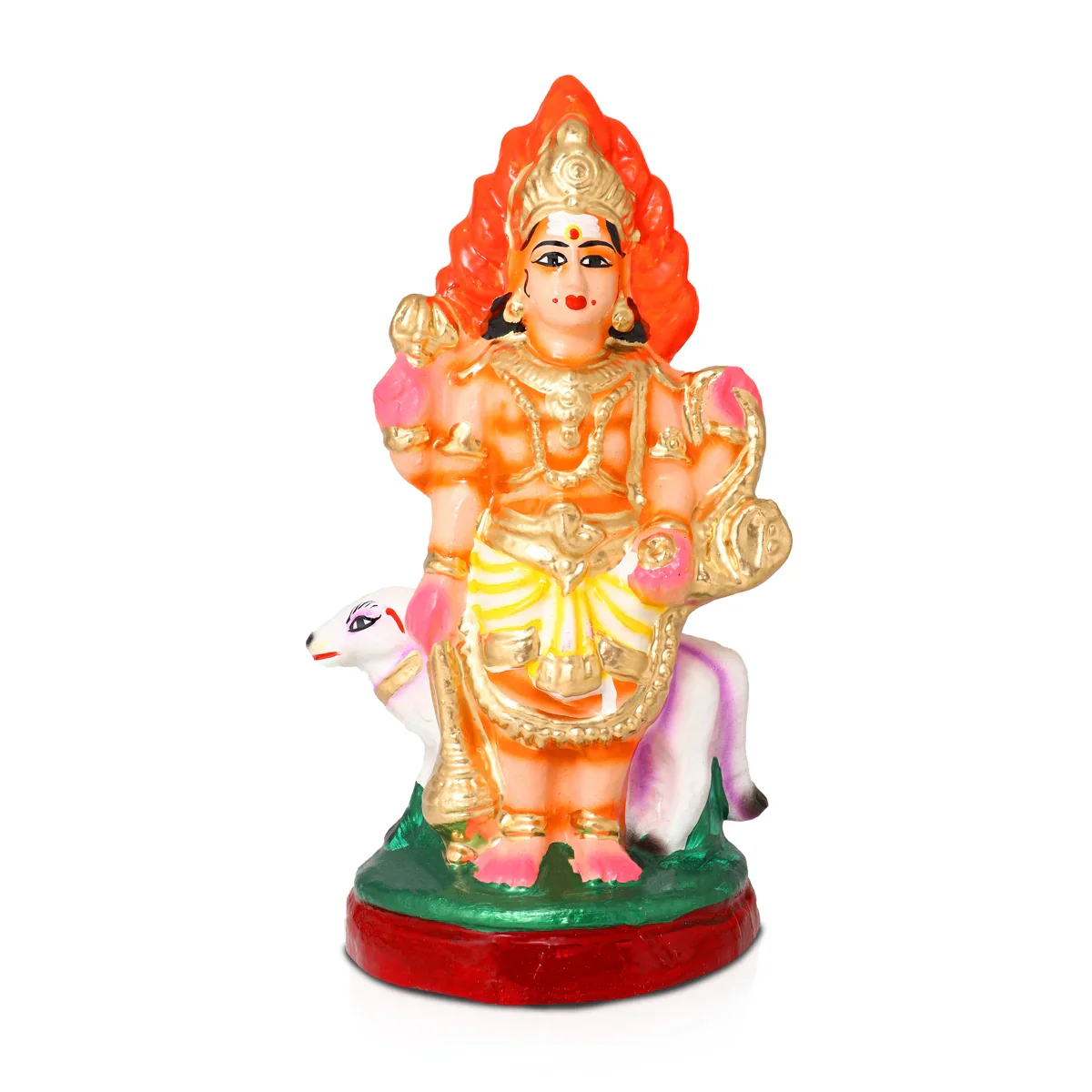 Bhairavar Clay Golu Bommai - 10 x 5 Inches | Giri Golu Doll/ Navaratri Golu Bomma/Gombe/Bommai - Image 2
