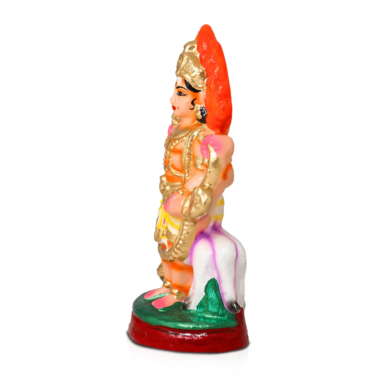 Bhairavar Clay Golu Bommai - 10 x 5 Inches | Giri Golu Doll/ Navaratri Golu Bomma/Gombe/Bommai - Image 4