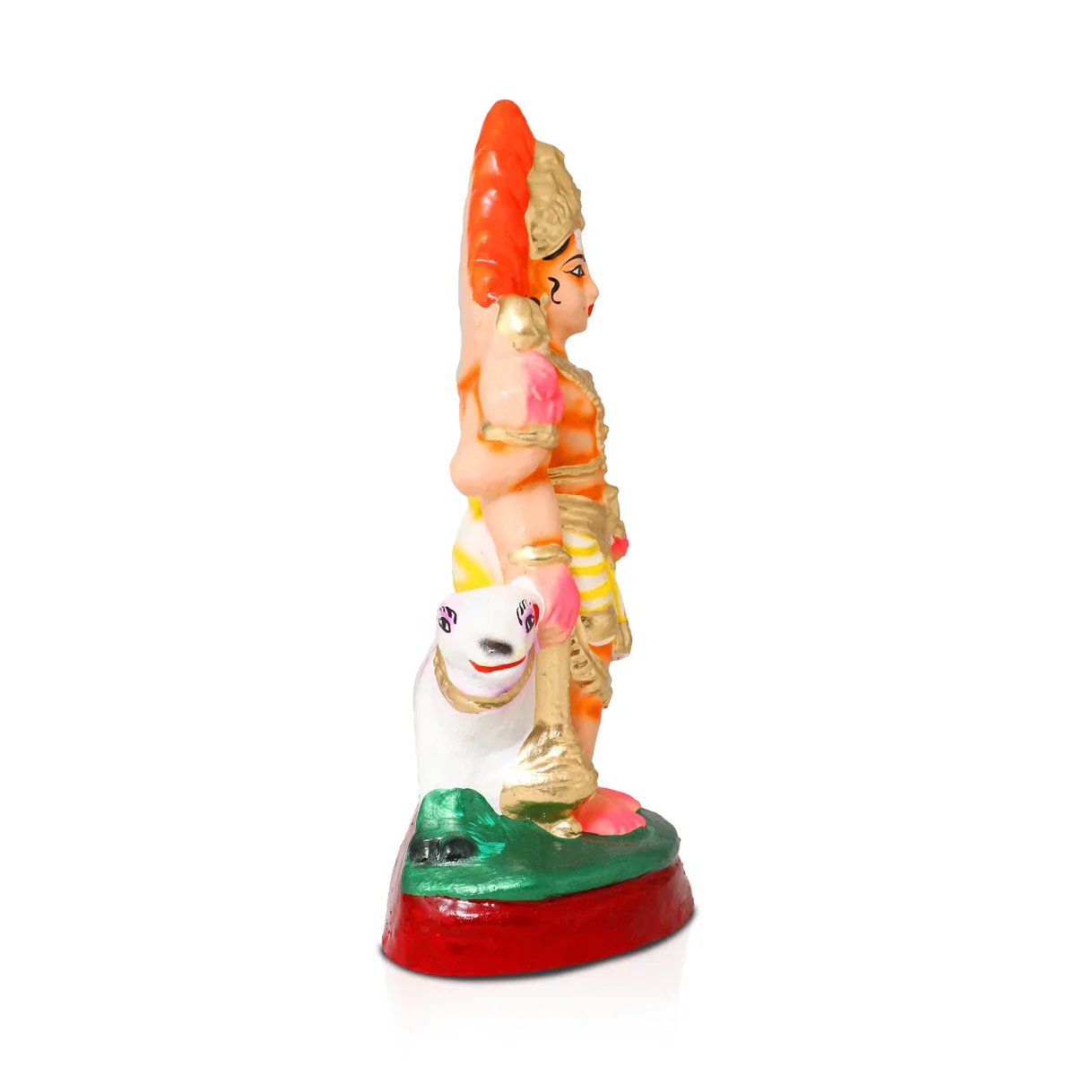 Bhairavar Clay Golu Bommai - 10 x 5 Inches | Giri Golu Doll/ Navaratri Golu Bomma/Gombe/Bommai - Image 5