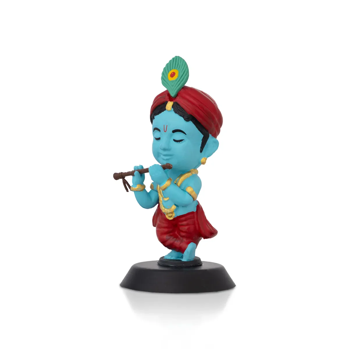 Bhakti Krishna Idol - 4 X 2 Inches | Car Dashboard Decor/ Blue Colour Krishna Murti For Home Decoration - Image 2