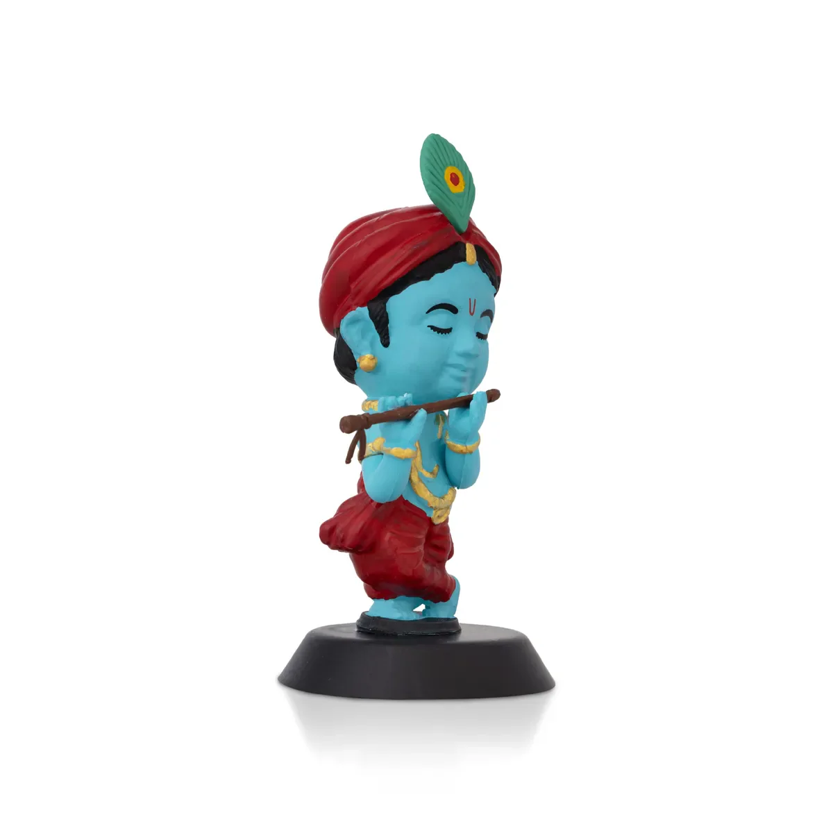 Bhakti Krishna Idol - 4 X 2 Inches | Car Dashboard Decor/ Blue Colour Krishna Murti For Home Decoration - Image 3