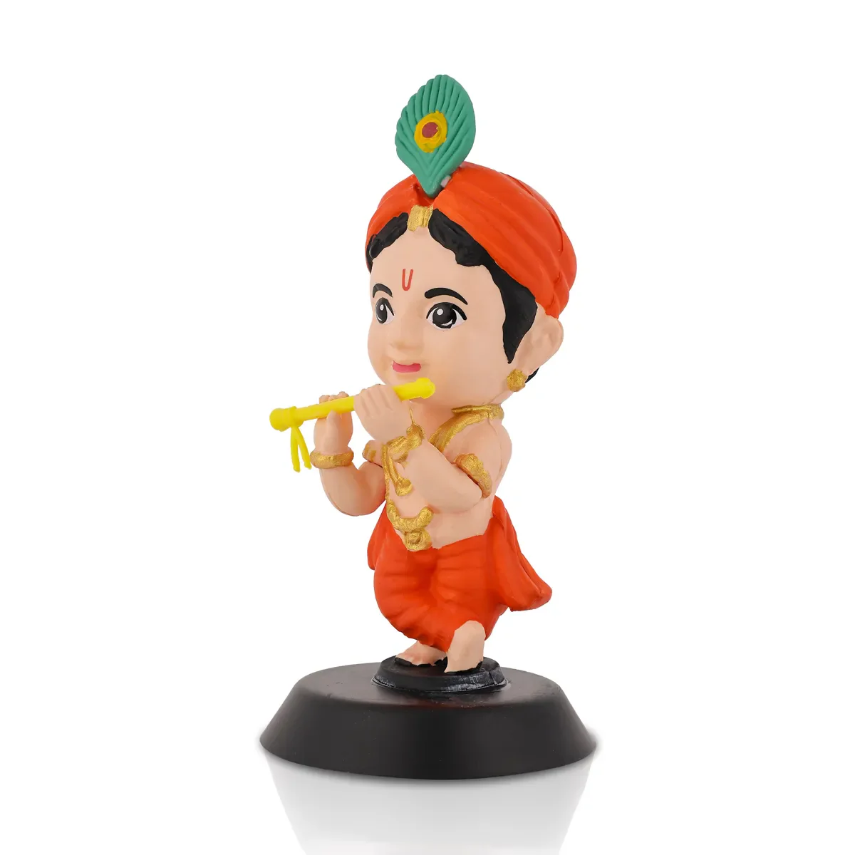 Bhakti Krishna Murti - 3.5 X 2 Inches | Car Dashboard Decor/ Blue Colour Krishna Idol For Home Decoration - Image 2