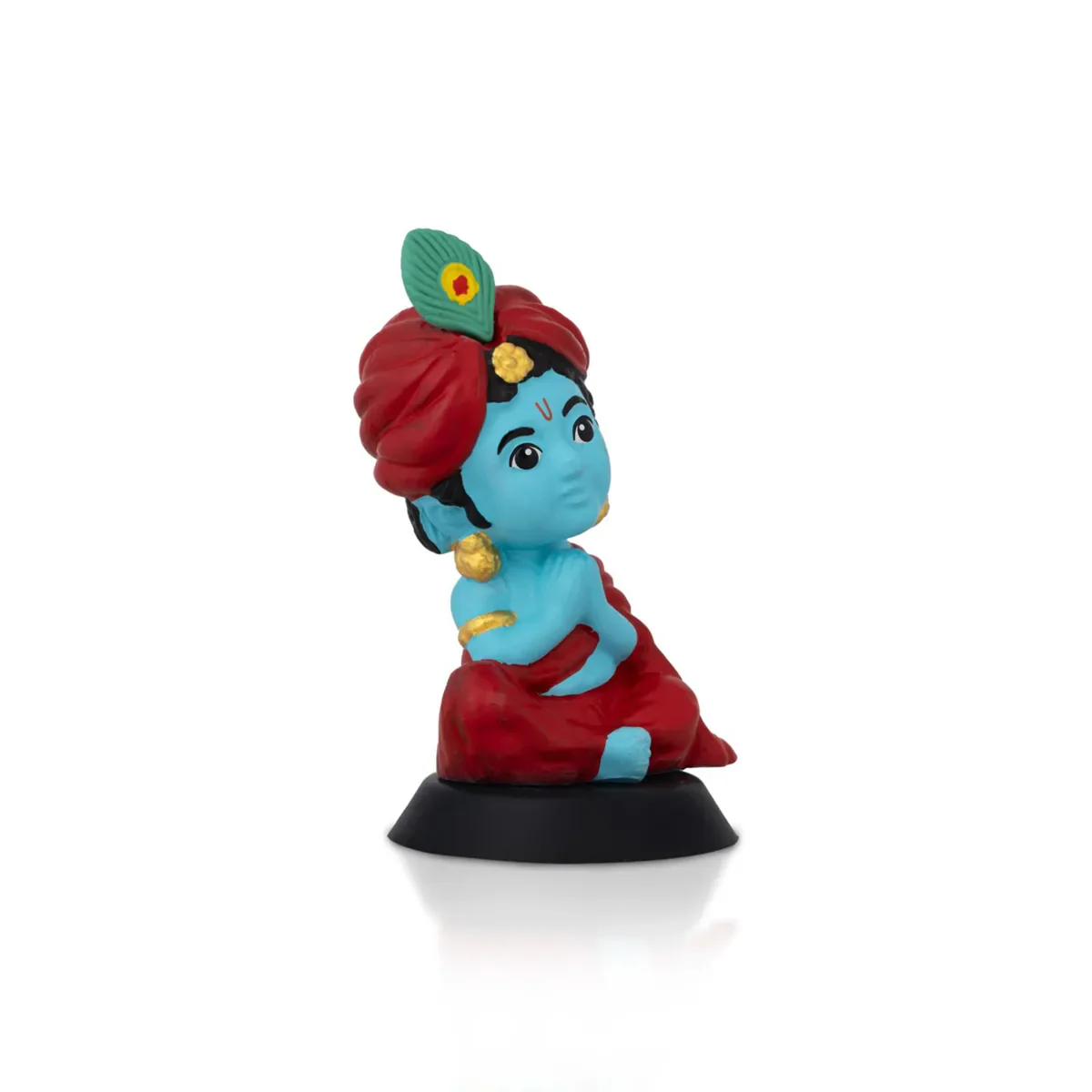 Bhakti Krishna Murti - 3.5 X 2 Inches | Car Dashboard Decor/ Blue Colour Krishna Idol For Home Decoration - Image 2