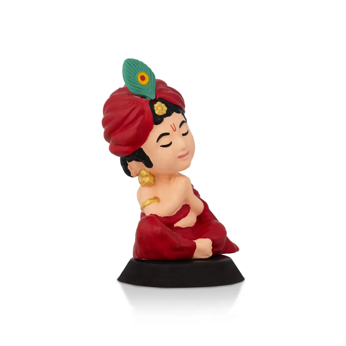 Bhakti Krishna Murti - 3.5 X 2 Inches | Car Dashboard Decor/ Skin Colour Krishna Statue For Home Decoration - Image 3