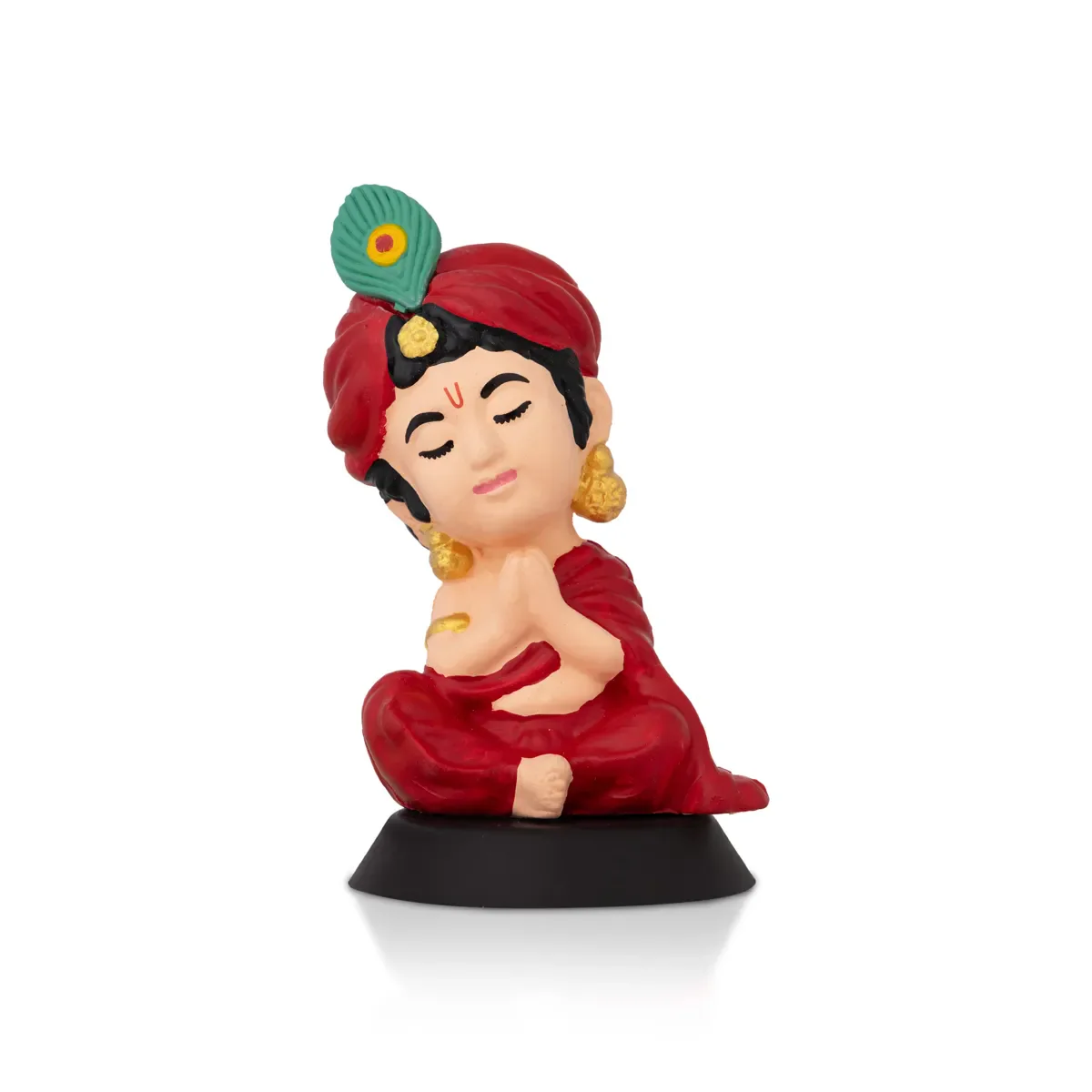 Bhakti Krishna Murti - 3.5 X 2 Inches | Car Dashboard Decor/ Skin Colour Krishna Statue For Home Decoration - Image 5