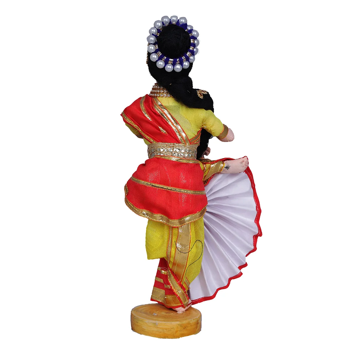 Bharatanatyam Dancing Doll Cloth Golu Bommai Pair - 12 Inches | Giri Golu Doll/ Navaratri Golu Bomma/Gombe/Bommai - Image 5