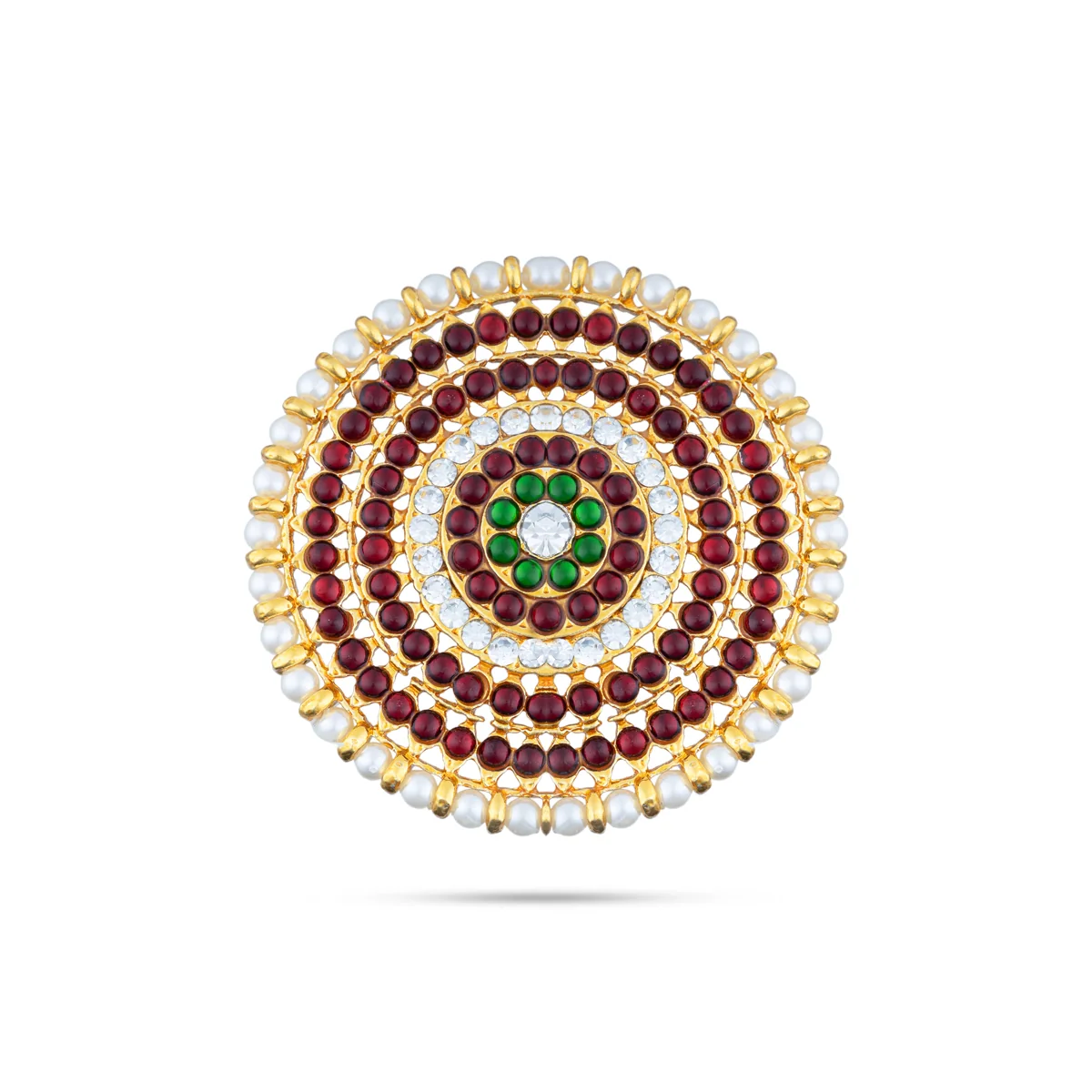 Bharatanatyam Jewellery Set Without Bangle | Artificial Jewelry/Multicolour Stone&Beads Design Jewellery for Dance - Image 3
