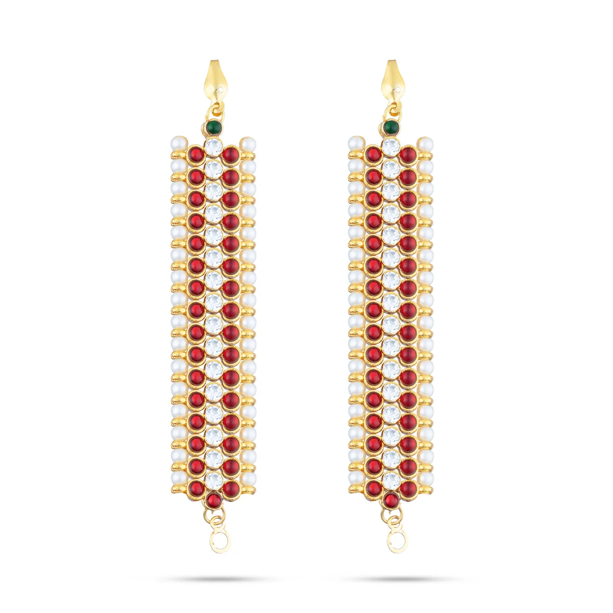 Bharatanatyam Jewellery Set Without Bangle | Artificial Jewelry/Multicolour Stone&Beads Design Jewellery for Dance - Image 4