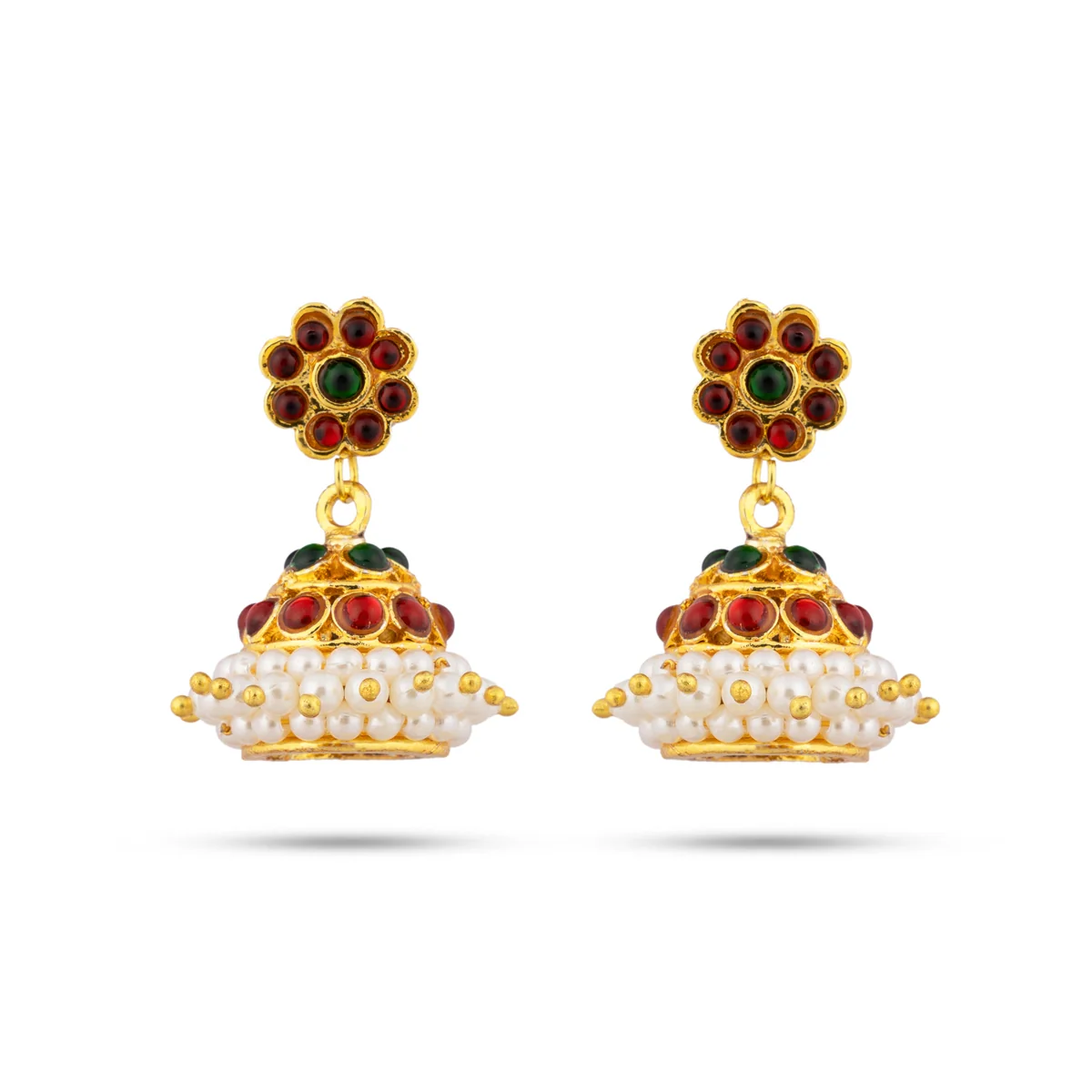 Bharatanatyam Jewellery Set Without Bangle | Artificial Jewelry/Multicolour Stone&Beads Design Jewellery for Dance - Image 6