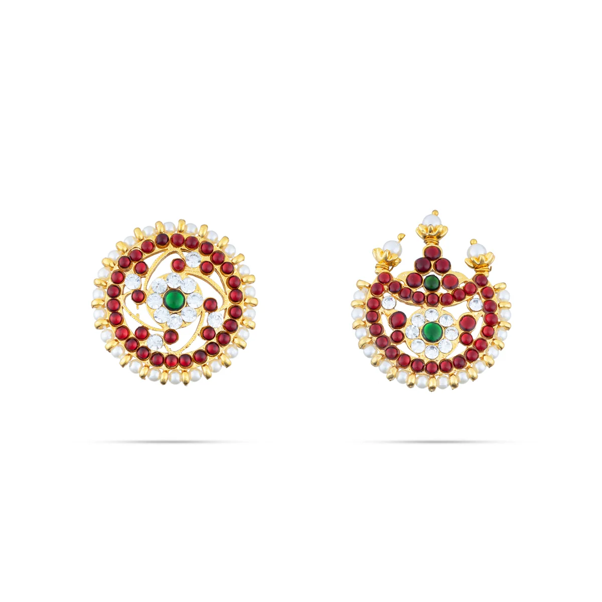 Bharatanatyam Jewellery Set Without Bangle | Artificial Jewelry/Multicolour Stone&Beads Design Jewellery for Dance - Image 7
