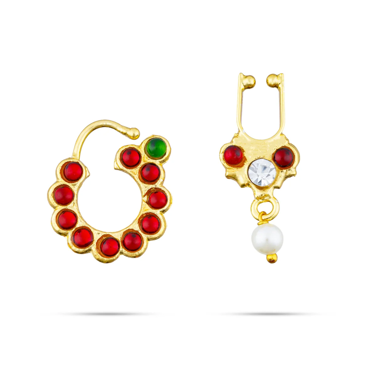 Bharatanatyam Jewellery Set Without Bangle | Artificial Jewelry/Multicolour Stone&Beads Design Jewellery for Dance - Image 8